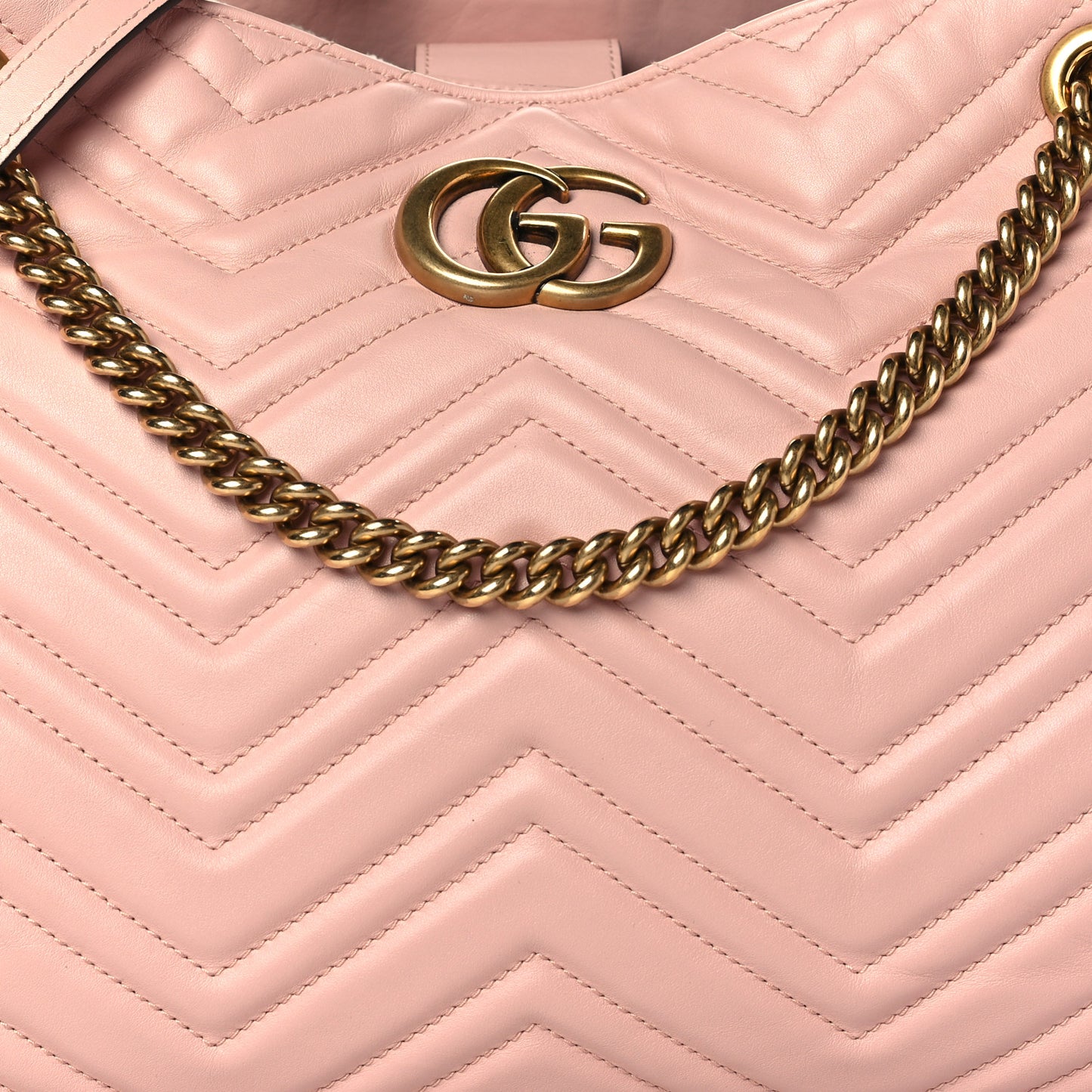 Calfskin Matelasse Medium GG Marmont Shoulder Tote Bag Perfect Pink