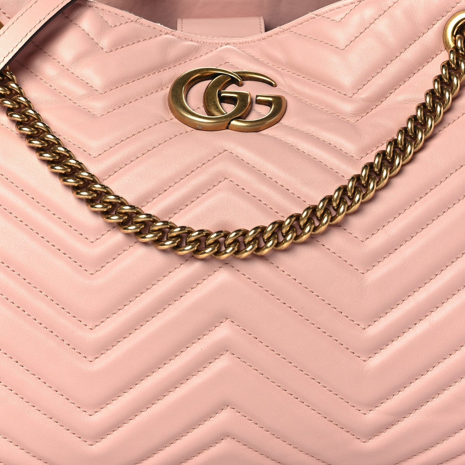 Gucci Calfskin Matelasse Medium GG Marmont Shoulder Tote Bag Perfect Pink 8 of 10