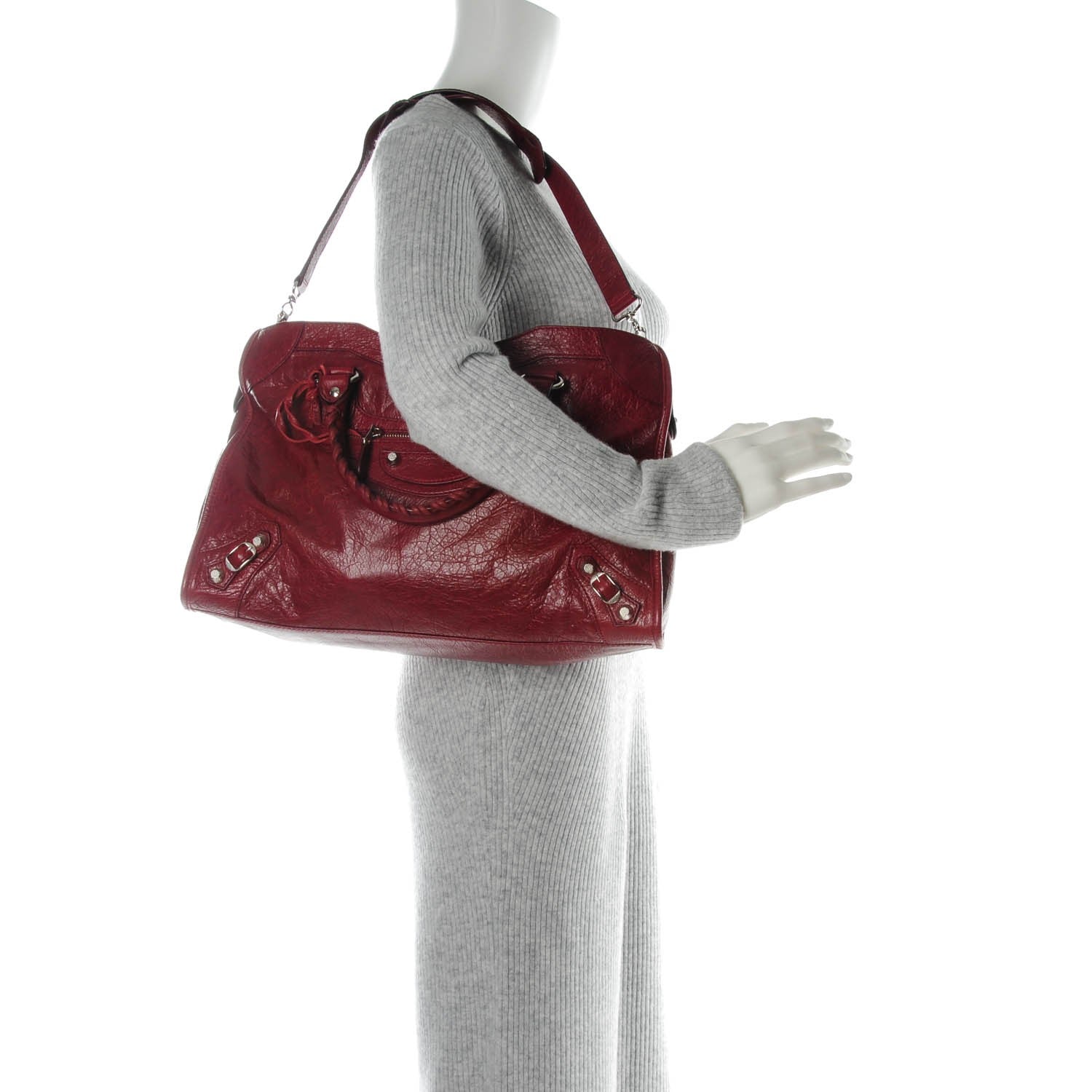 Balenciaga Agneau Giant 12 Silver Hardware City Rouge Cerise 2 of 8