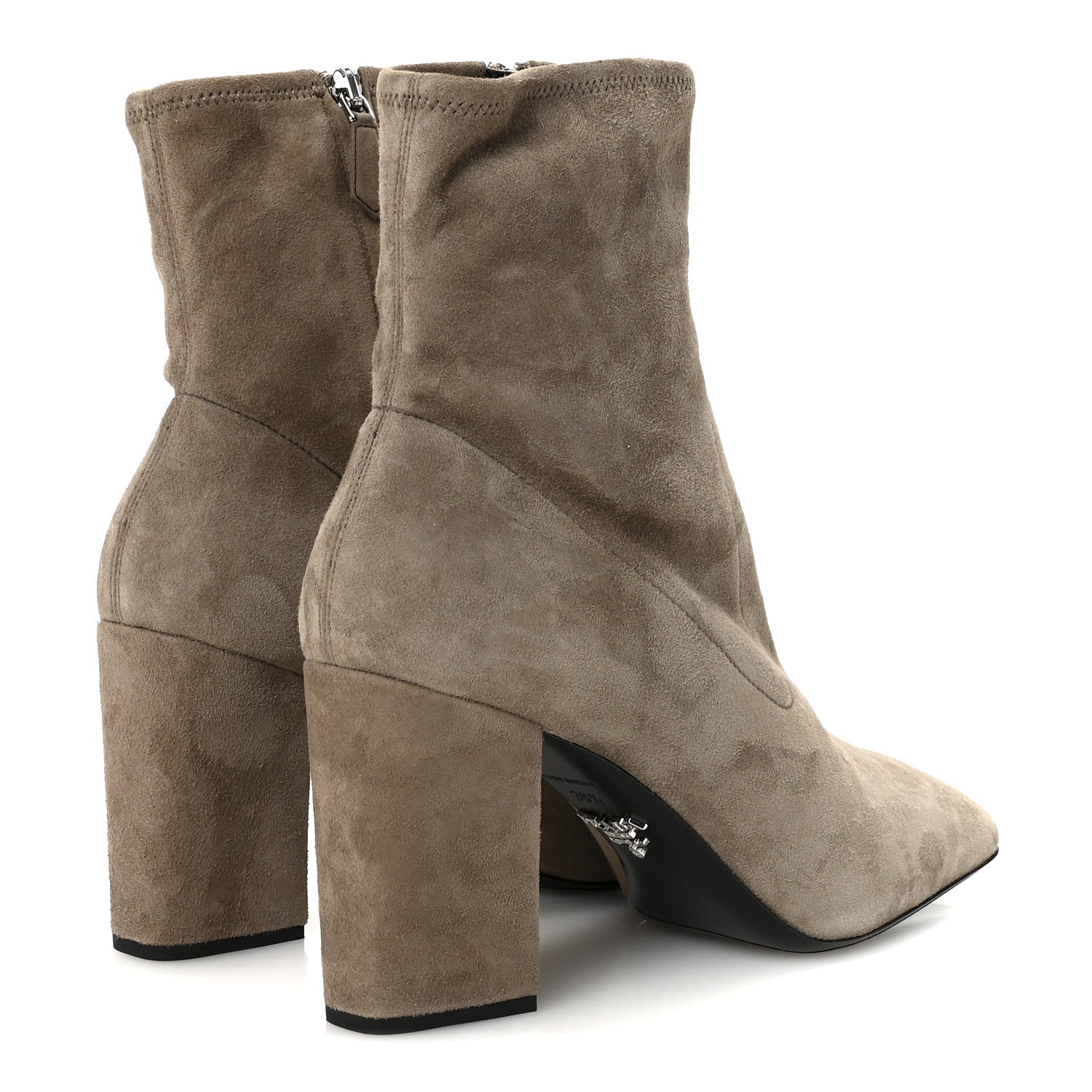 Prada Camoscio Stretch Boots 38.5 Pietra 5 of 9