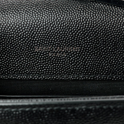 Saint Laurent Grain De Poudre Small Monogram Monochrome Kate Satchel Black 6 of 11