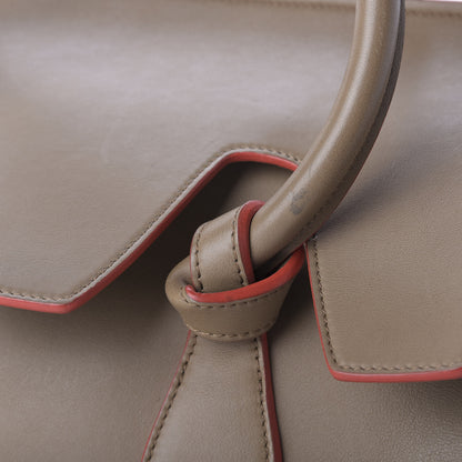 Celine Crisped Calfskin Medium Tie Knot Tote Taupe 10 of 14