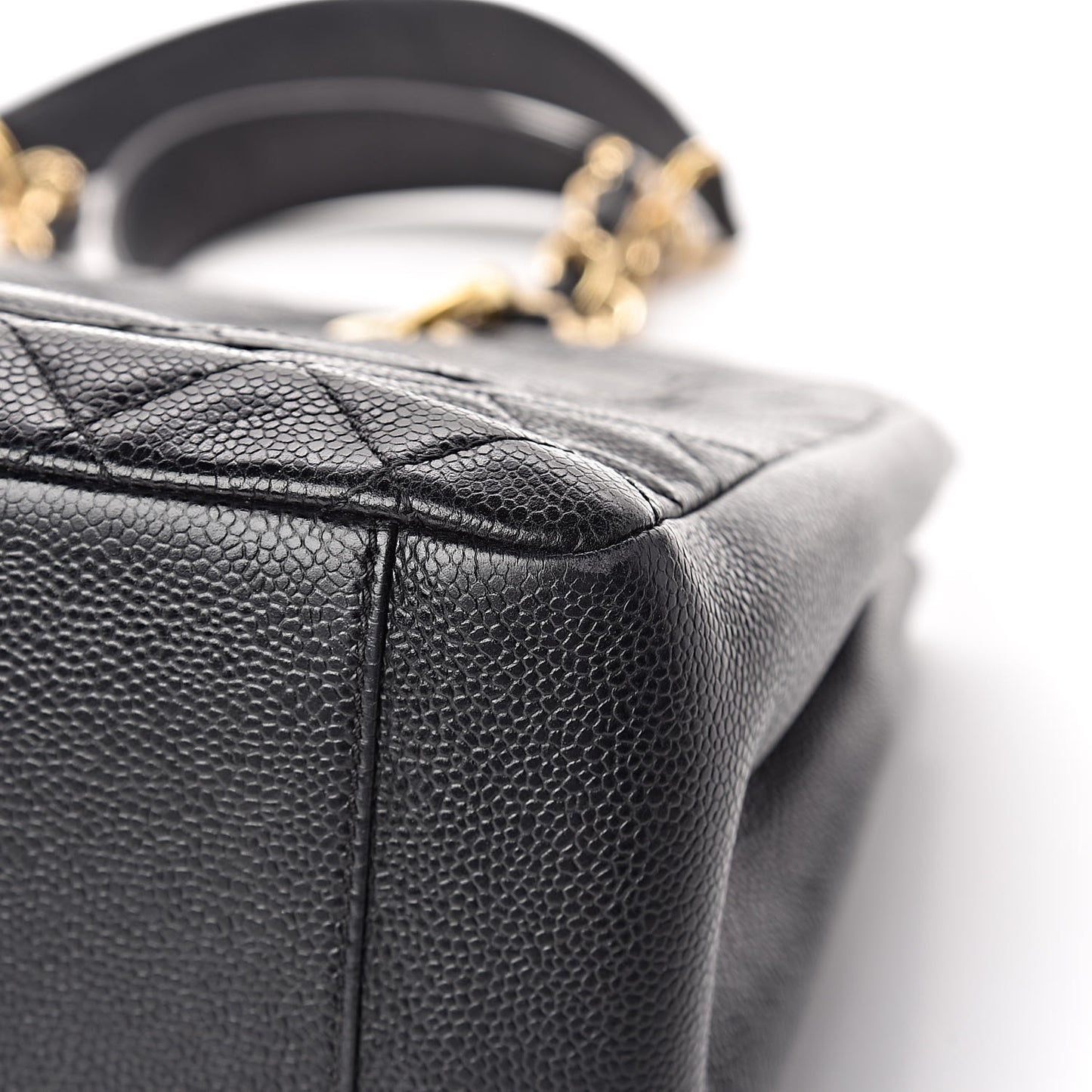Caviar Quilted Grand Shopping Tote GST Black