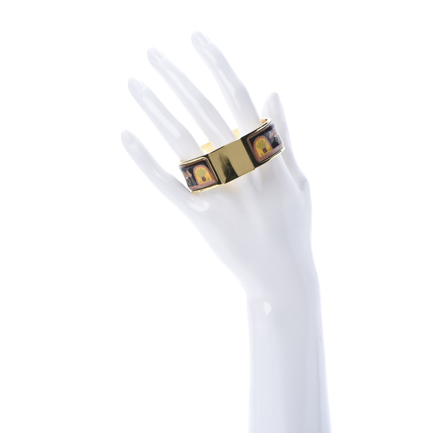 Enamel Printed Wide Loquet Bracelet