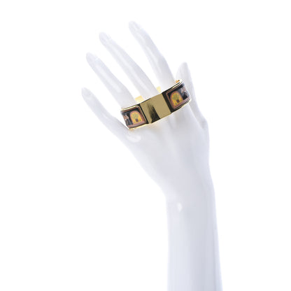 Hermes Enamel Printed Wide Loquet Bracelet 2 of 6
