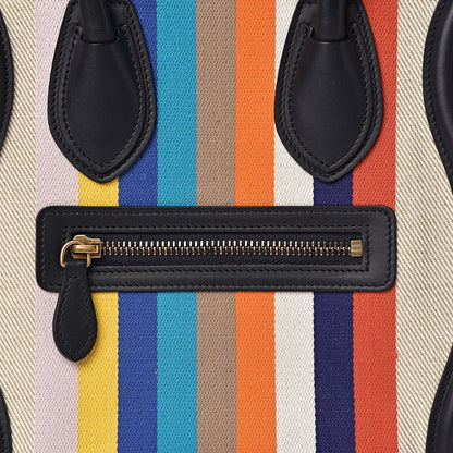 Celine Smooth Calfskin Striped Canvas Micro Luggage Multicolor 16 of 16