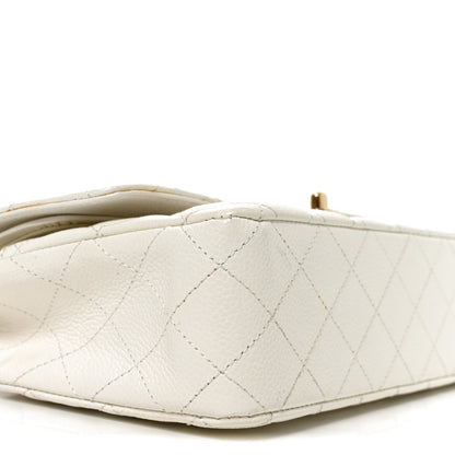 Chanel Caviar Quilted Medium Double Flap White 9 of 10
