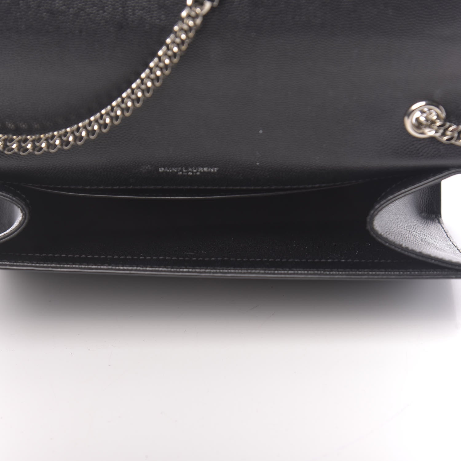 Saint Laurent Grain De Poudre Medium Classic Monogram Kate Satchel Black 5 of 10