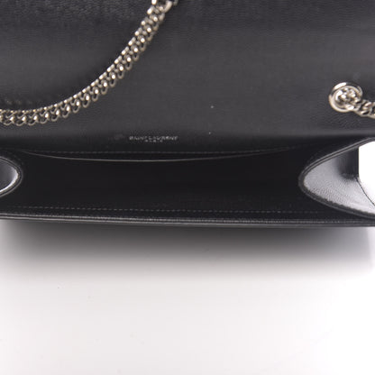 Saint Laurent Grain De Poudre Medium Classic Monogram Kate Satchel Black 5 of 10