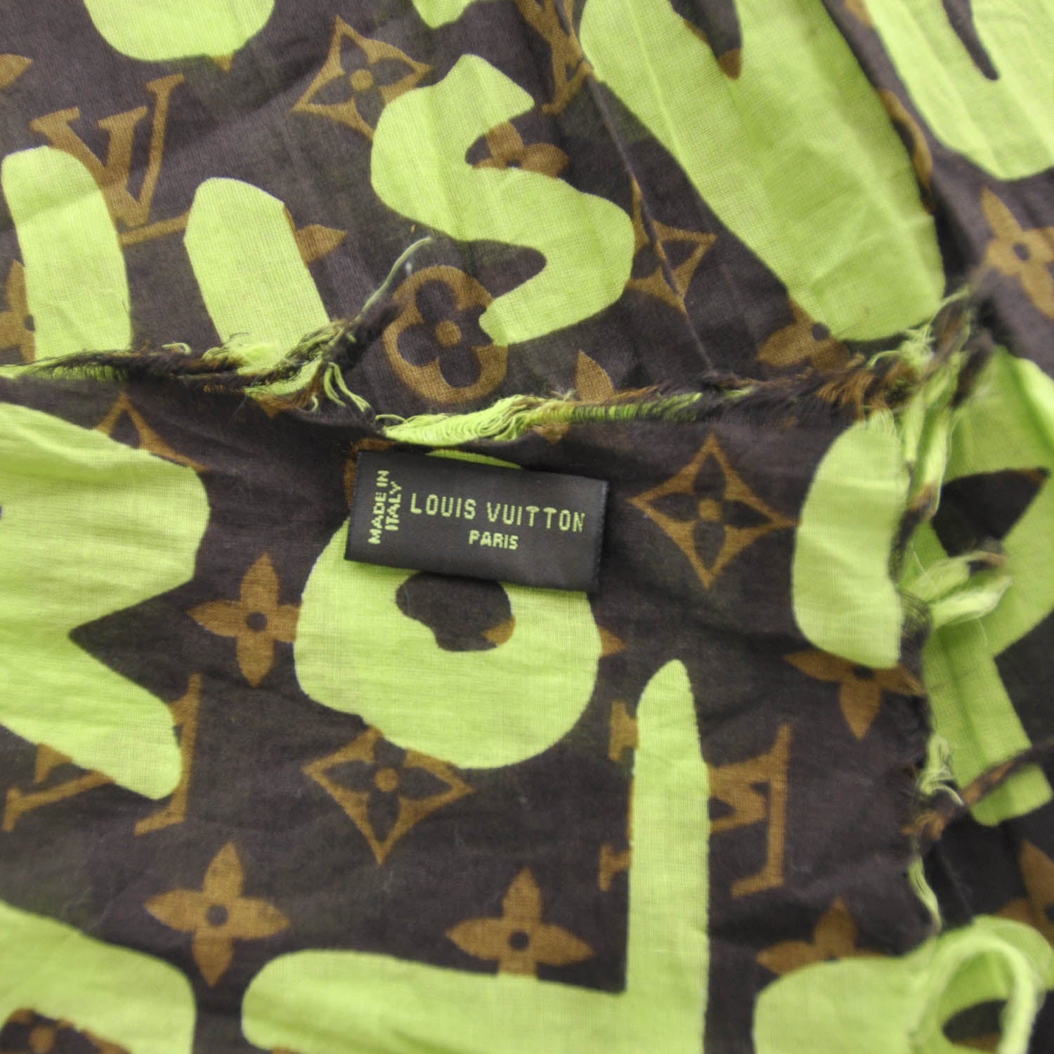 Louis Vuitton Cotton Graffiti Green 4 of 4