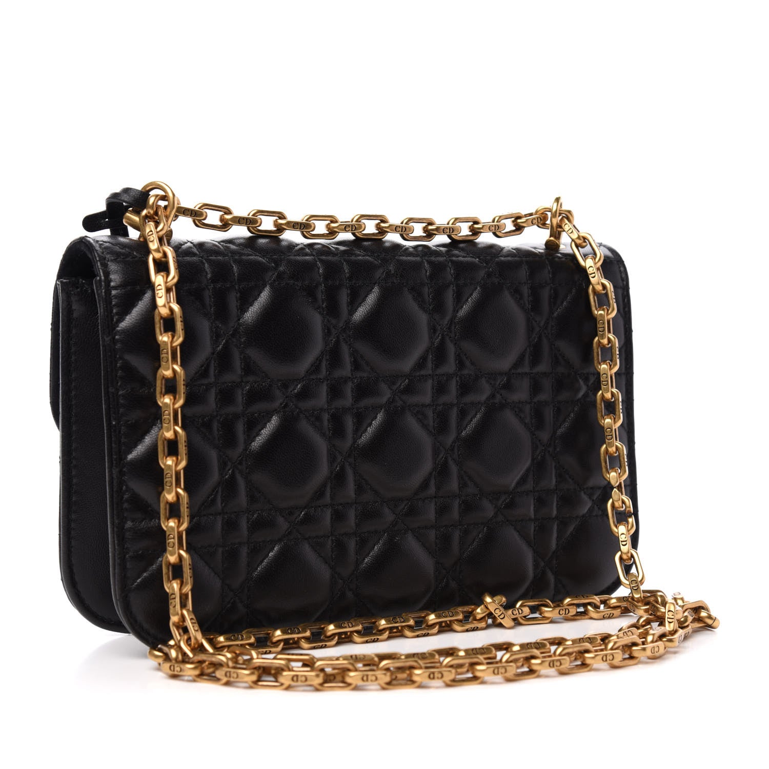 Christian Dior Lambskin Cannage Small Dioraddict Flap Bag Black 3 of 10