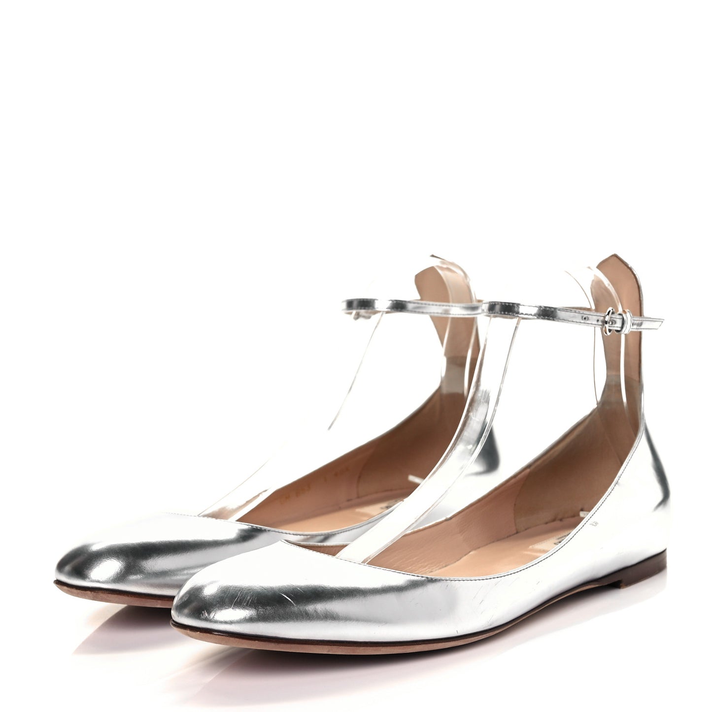 Patent Tan-Go Ballerina Flats 40.5 Silver