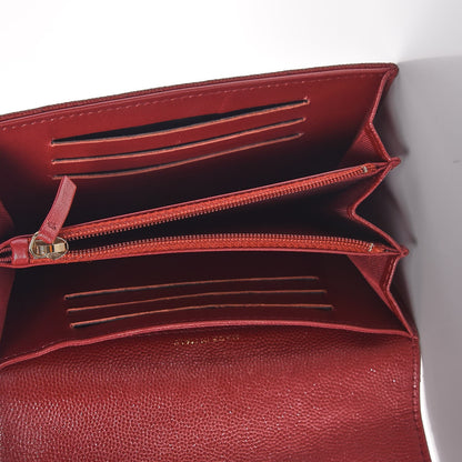 Chanel Iridescent Caviar Quilted Medium Flap Wallet Burgundy 5 of 10