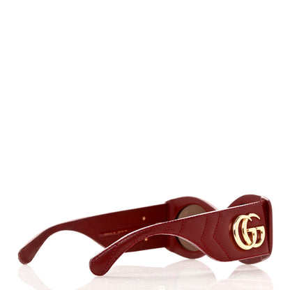 Gucci Acetate Frame GG Marmont Logo Sunglasses Red 4 of 6
