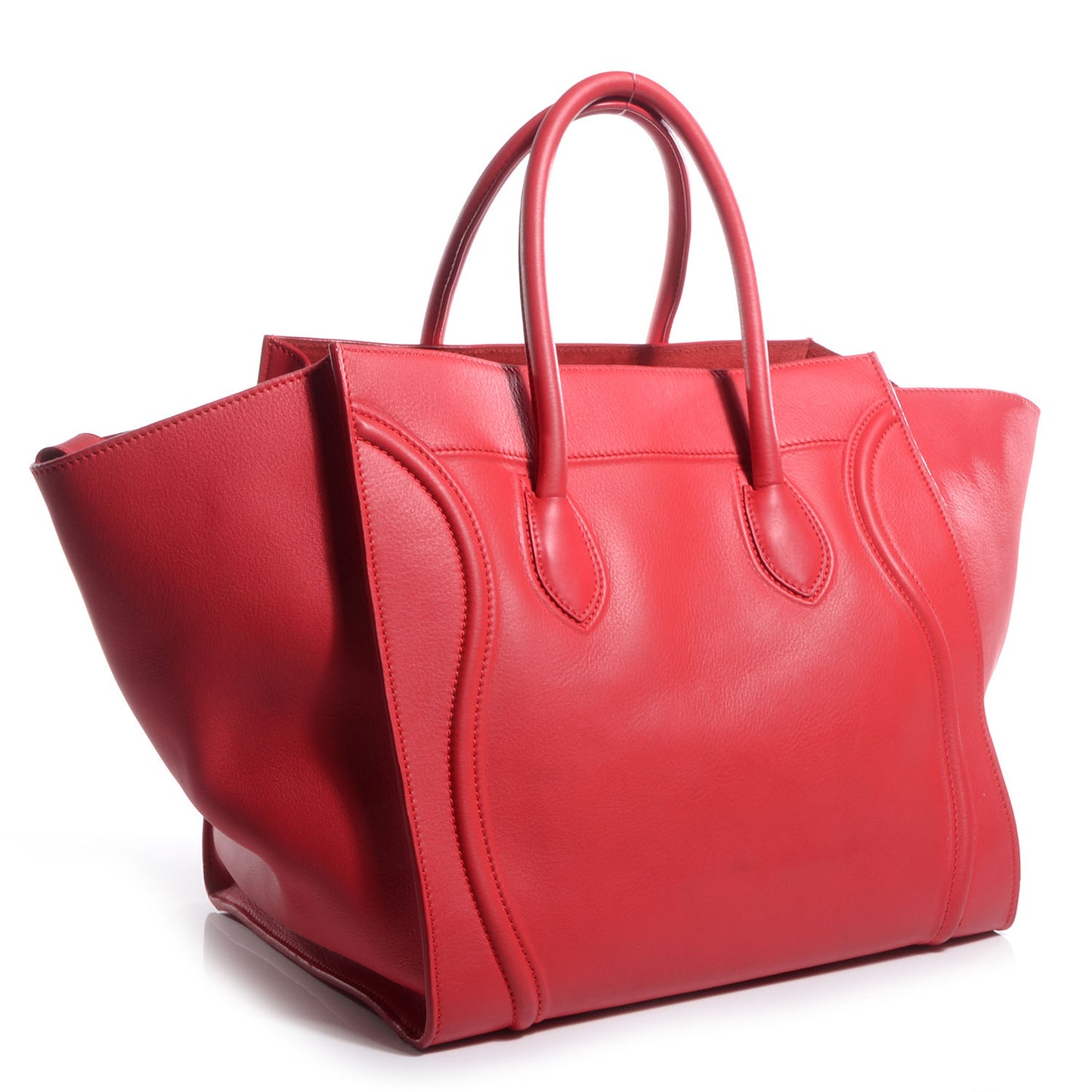 Supple Calfskin Large Phantom Luggage Coquelicot