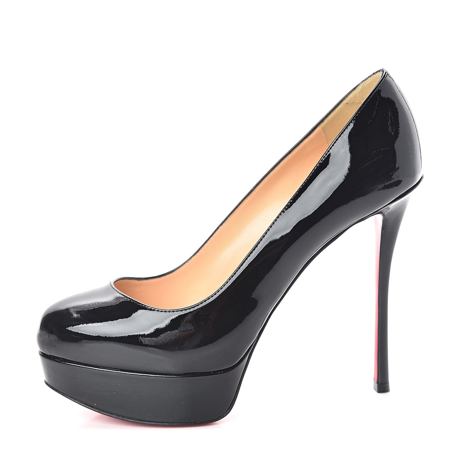 Christian Louboutin Patent Dirditta 130 Pumps 37 Black 1 of 7