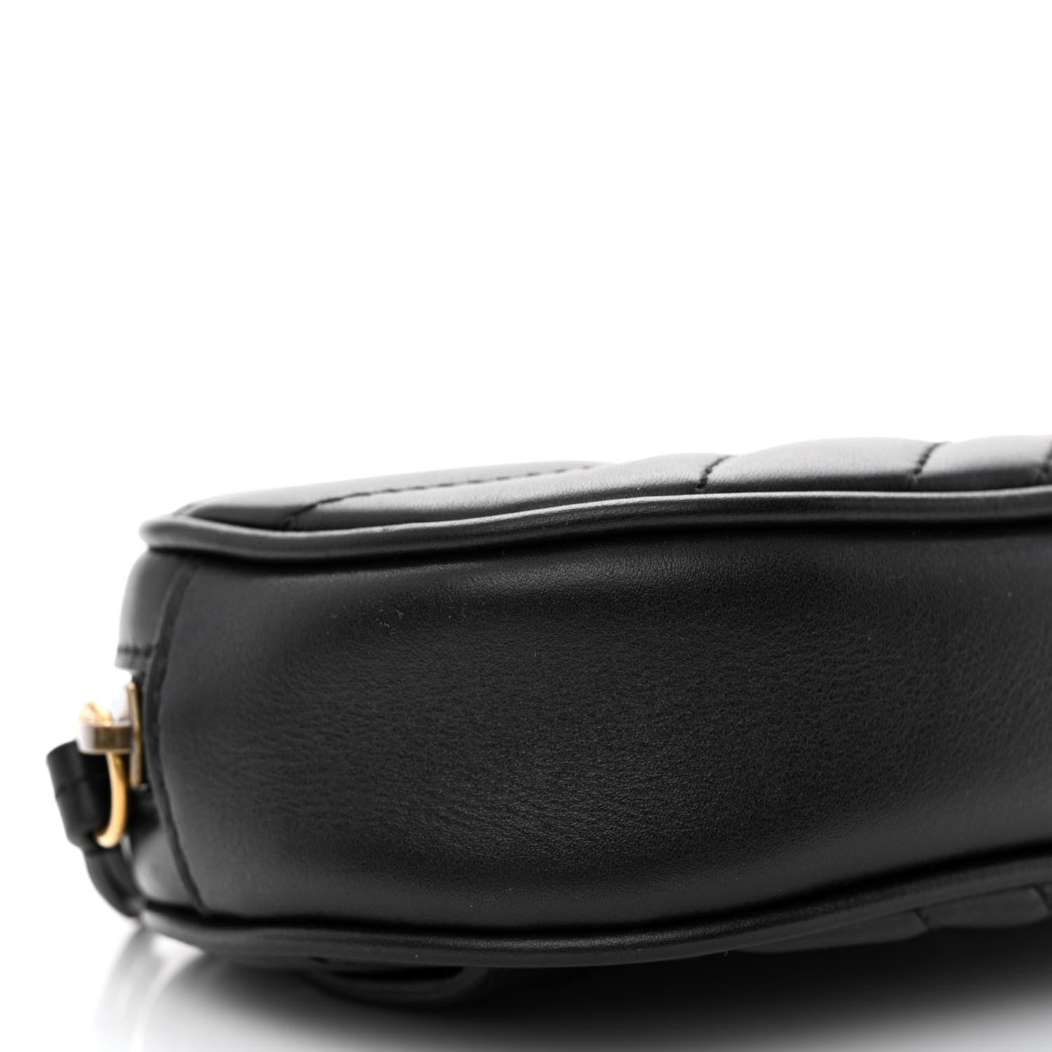 Gucci Calfskin Matelasse GG Marmont Belt Bag 95 38 Black 10 of 12