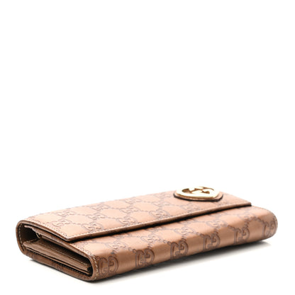 Gucci Metallic Guccissima Lovely Heart Continental Wallet Bronze 4 of 9