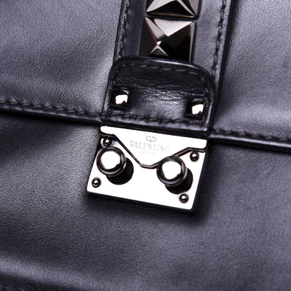 Valentino Garavani Vitello Medium Glam Lock Rockstud Flap Black 10 of 11