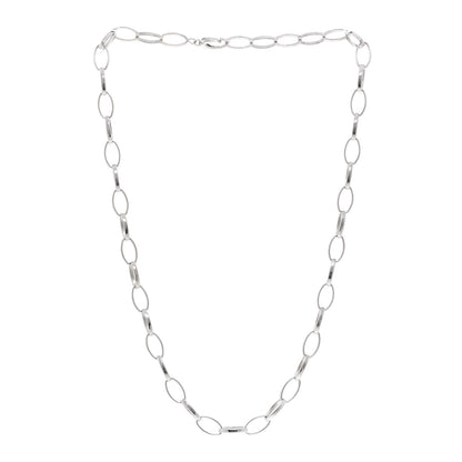 Jennifer Meyer 18K White Gold Medium Edith Link Necklace 3 of 5