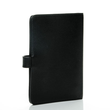 Chanel Goatskin Small Ring Agenda Planner Black 3 of 8