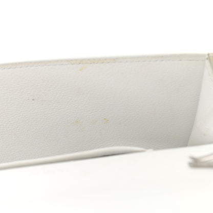 Balenciaga Grained Calfskin Logo Cash Phone Holder Wallet On Chain White Fluo Pink 14 of 14
