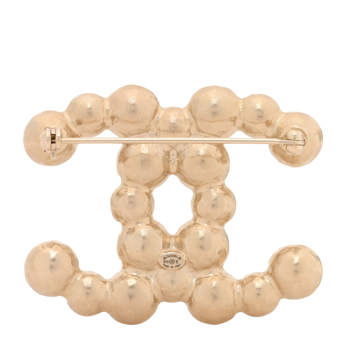Pearl CC Brooch Gold Pearly White