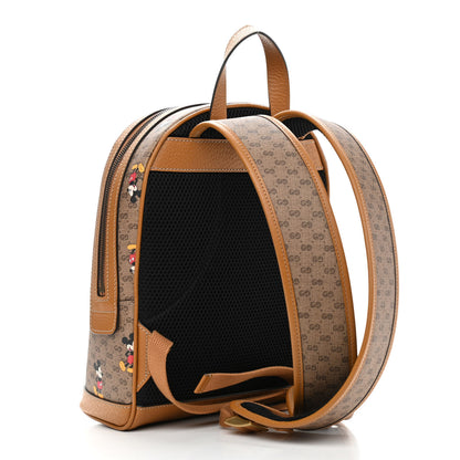 Gucci X DISNEY Mini Vintage GG Supreme Monogram Mickey Mouse Small Dome Backpack Beige Vintage Sun Oil 3 of 11