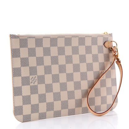 Louis Vuitton Damier Azur Neverfull MM GM Pochette 3 of 9
