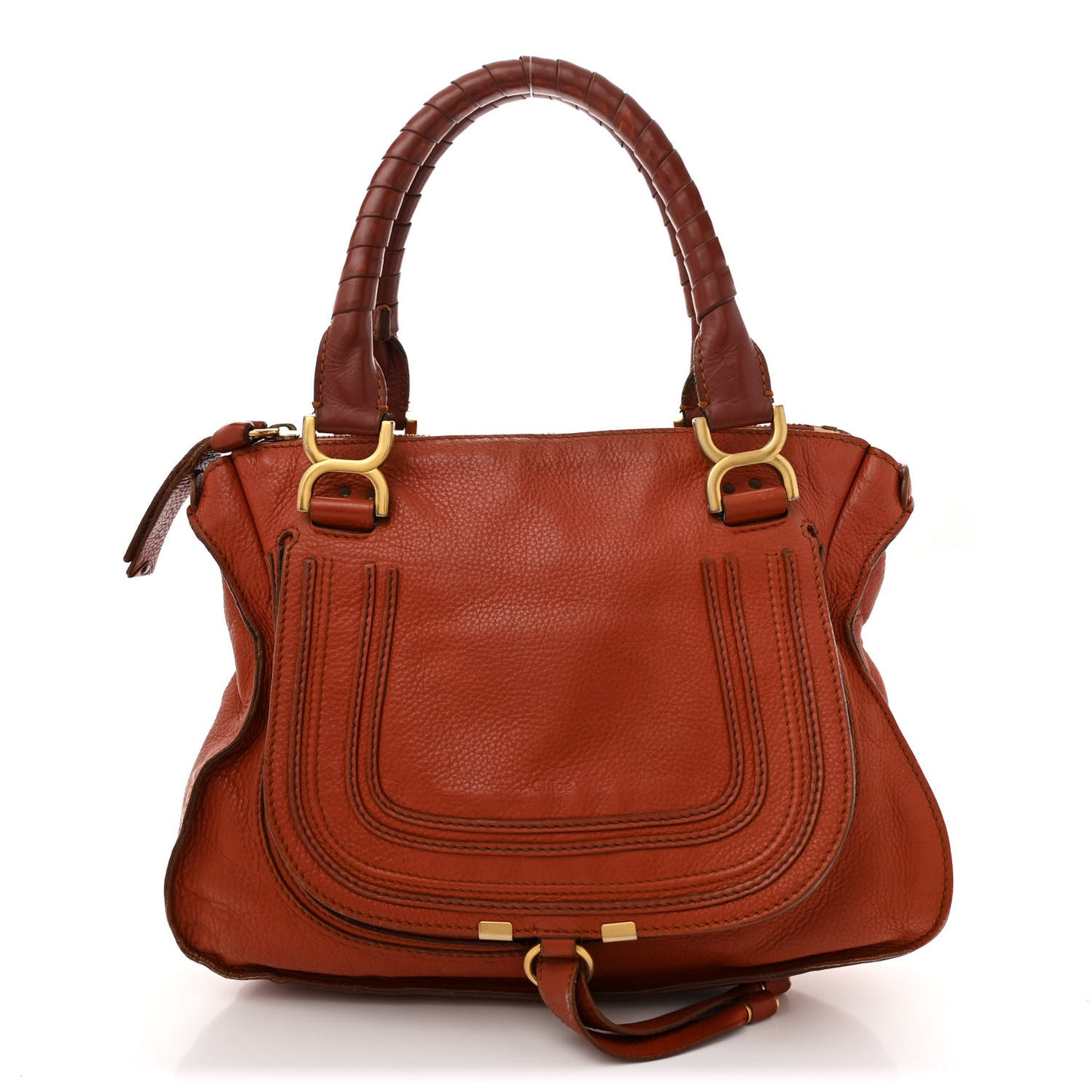 Calfskin Medium Marcie Satchel Brown Delight