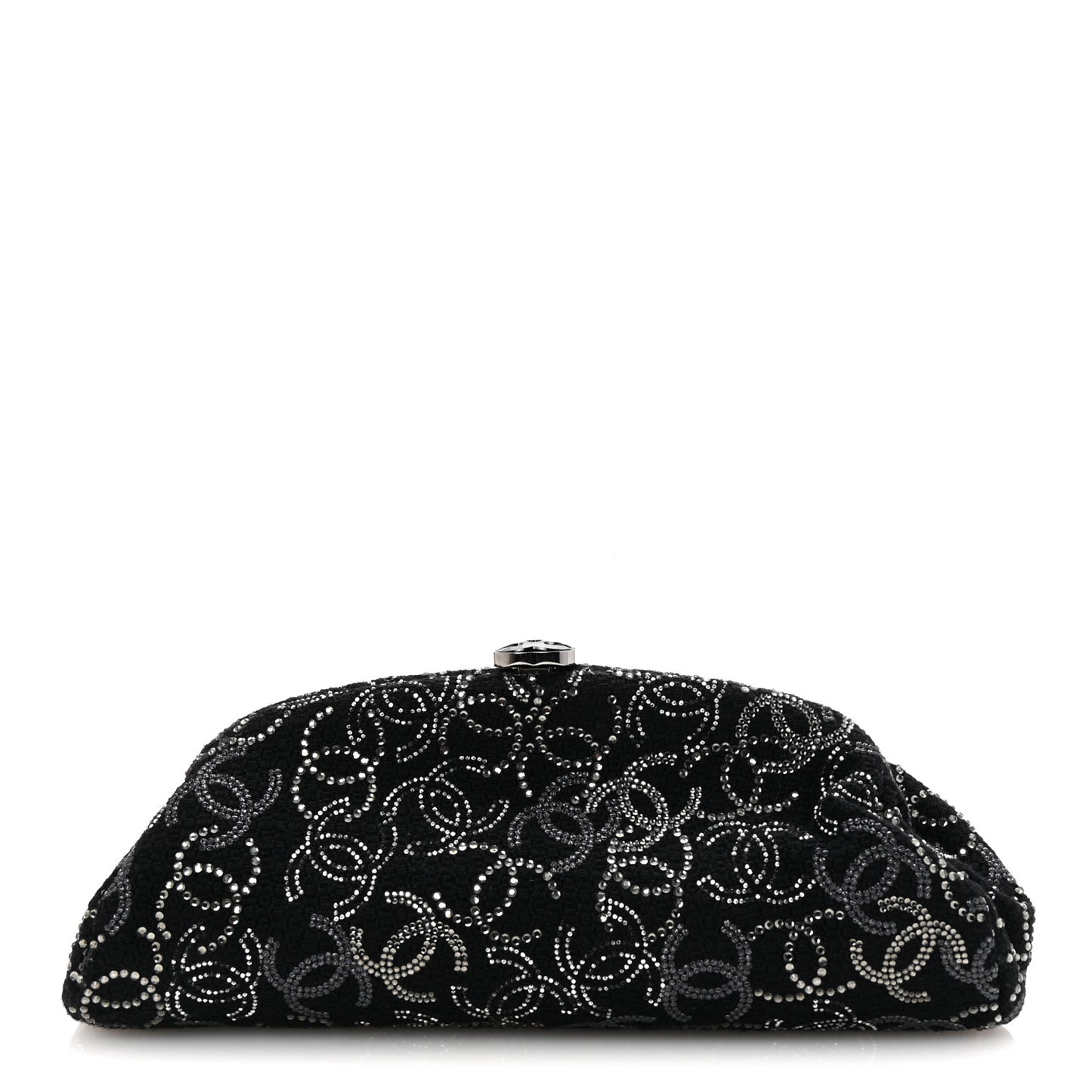 Tweed Strass Pudong Clutch Black