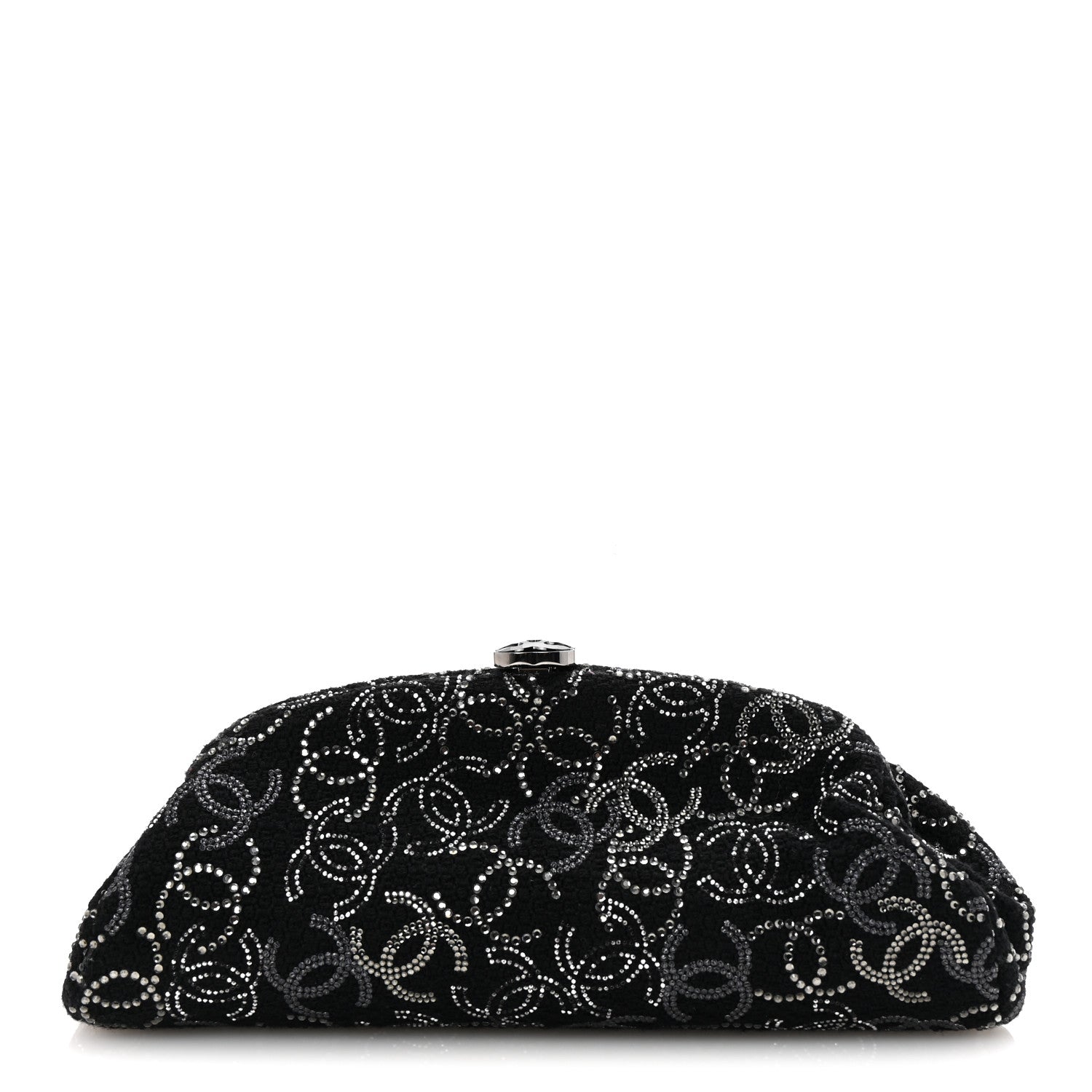 Chanel Tweed Strass Pudong Clutch Black 1 of 8