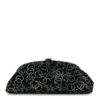 Chanel Tweed Strass Pudong Clutch Black 1 of 8