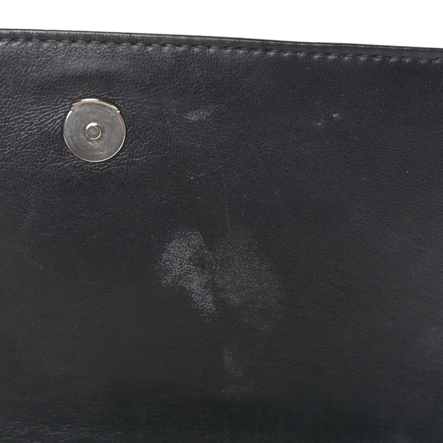 Pebbled Calfskin Everyday Chain Wallet Black