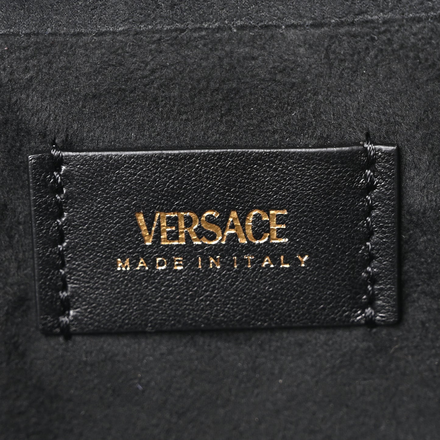 Lambskin Tag Vanity Bag Black