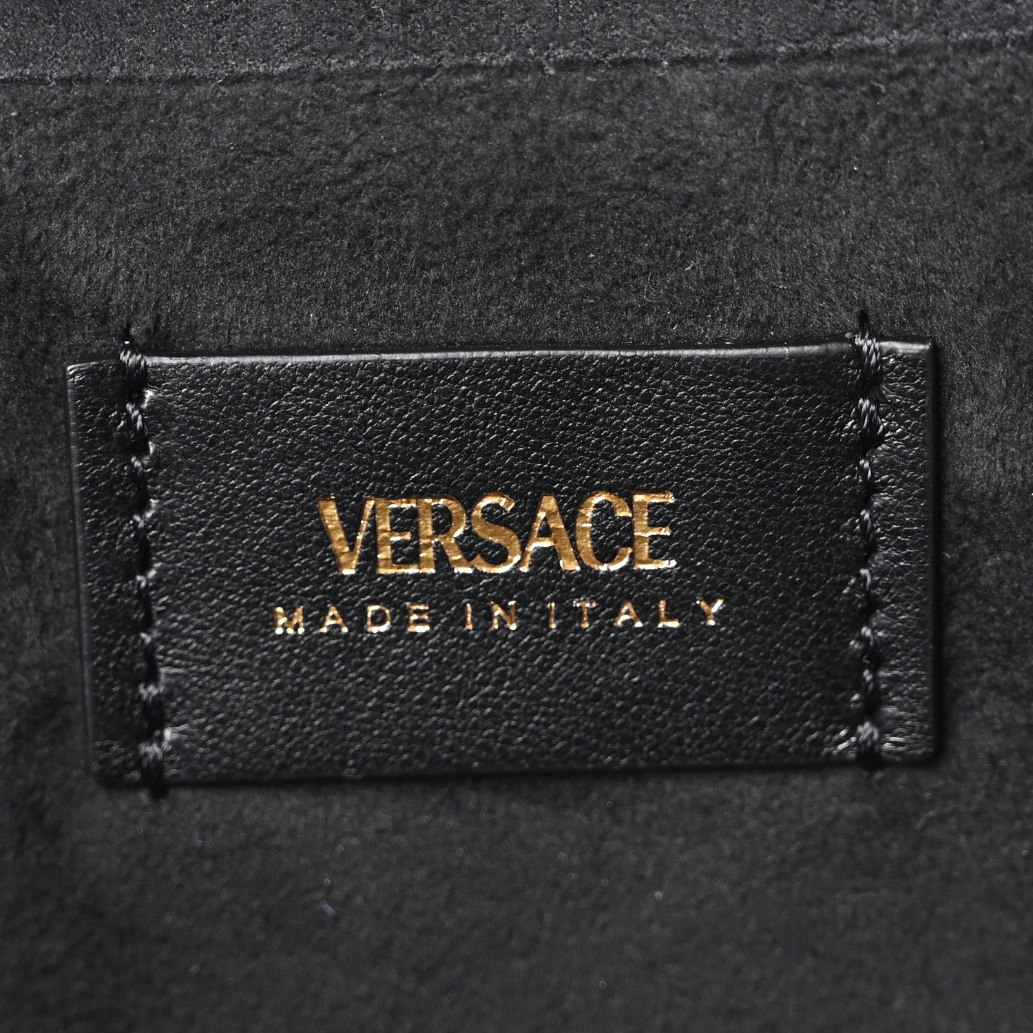 Versace Lambskin Tag Vanity Bag Black 6 of 10