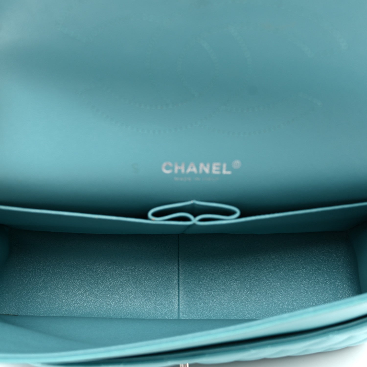 Chanel Lambskin Quilted Jumbo Double Flap Turquoise 5 of 14
