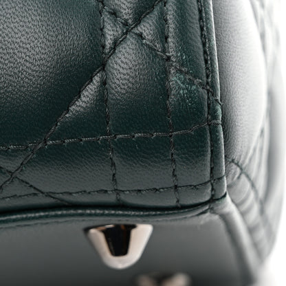 Christian Dior Lambskin Cannage Large Lady Dior Dark Green 11 of 13