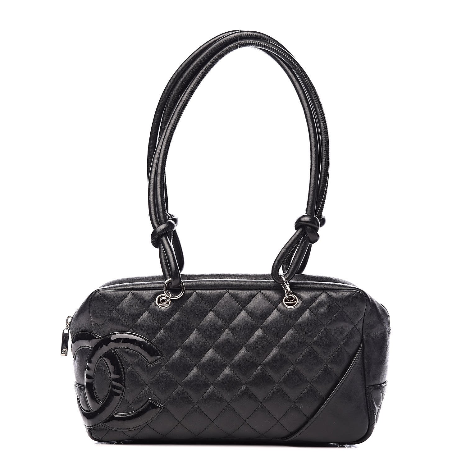 Chanel Calfskin Quilted Large Cambon Bowler Black 1 of 14