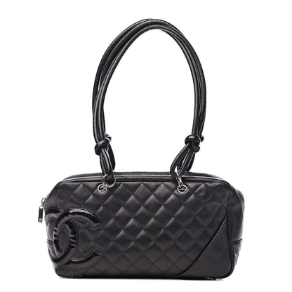 Chanel Calfskin Quilted Large Cambon Bowler Black 1 of 14