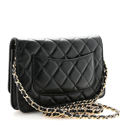 Chanel Caviar Quilted Wallet on Chain WOC Black 2 of 12