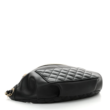 Chanel Lambskin Quilted Waist Bag Fanny Pack Black 4 of 11