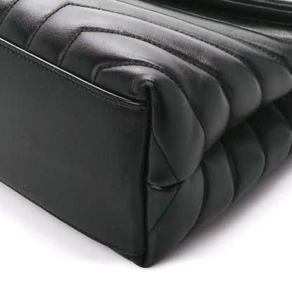 Saint Laurent Calfskin Y Quilted Monogram Monochrome Medium Loulou Chain Satchel Black 11 of 12