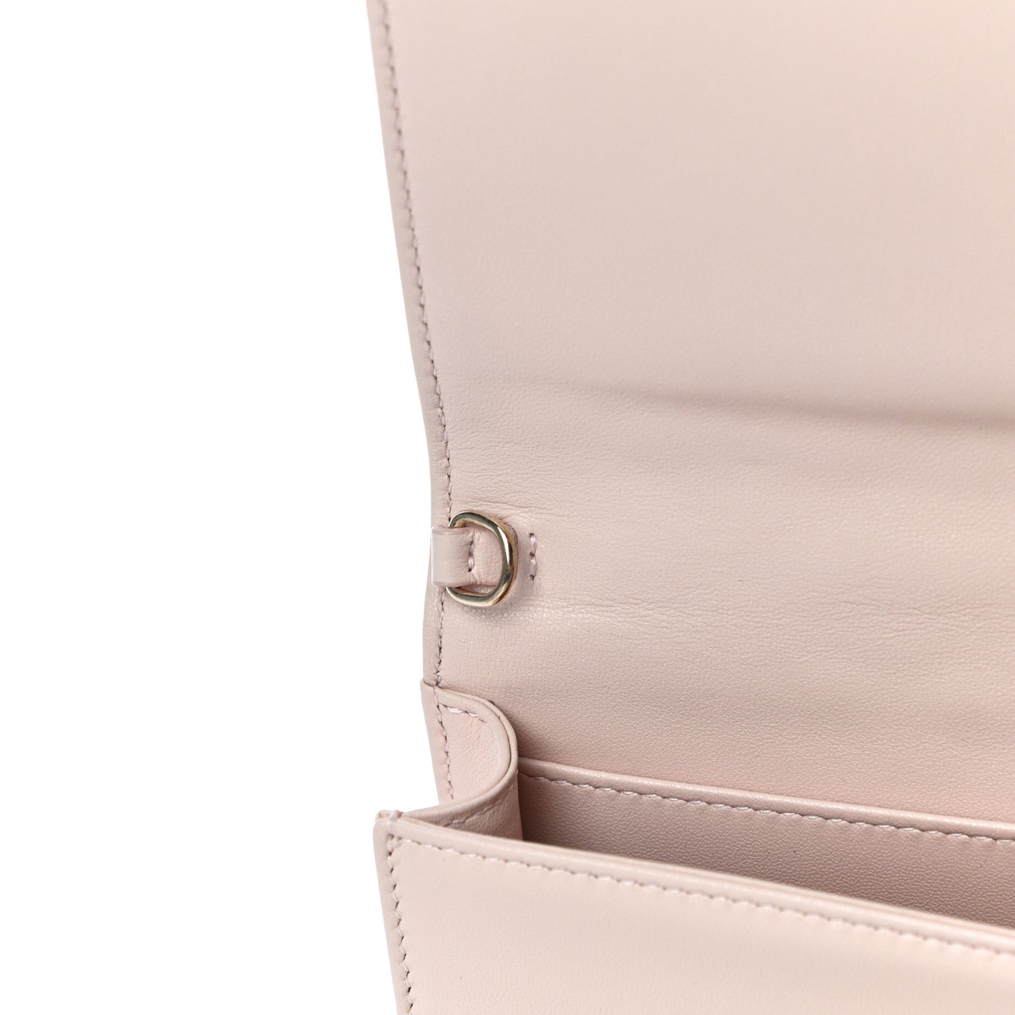 Lambskin Cannage Lady Dior Chain Wallet Beige