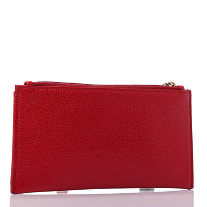 Chanel Caviar CC Classic Zip Pouch Red 2 of 4