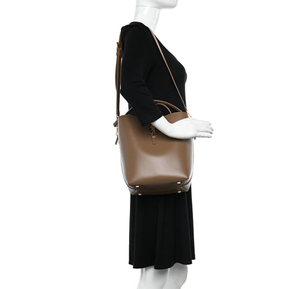 Saint Laurent Shiny Calfskin Le 37 Bucket Bag Dark Cork 2 of 12