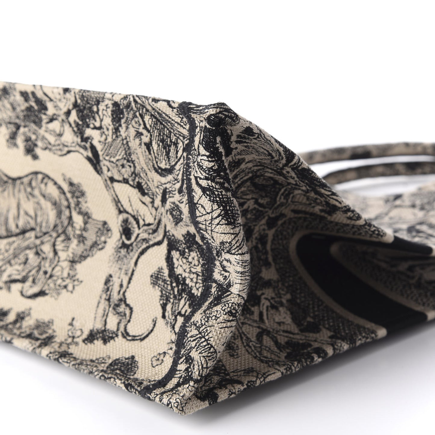 Canvas Embroidered Large Dioriviera Toile De Jouy Book Tote Black