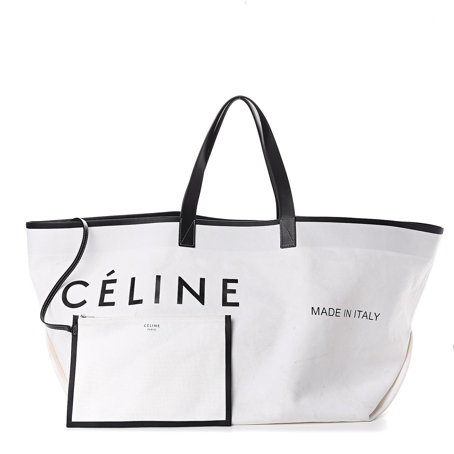 Celine Textile Medium Made In Tote Black White 1 of 8