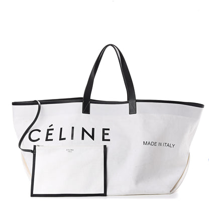 Celine Textile Medium Made In Tote Black White 1 of 8