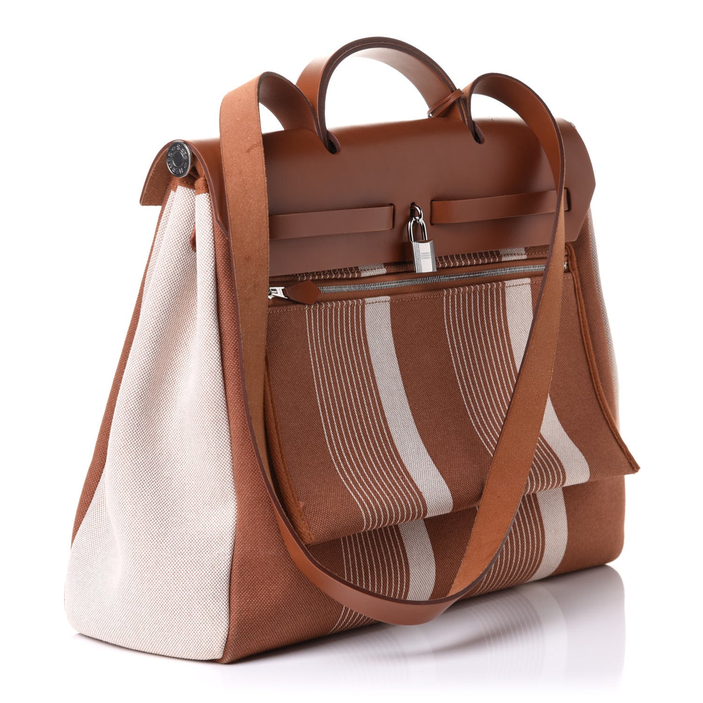 Vache Hunter Toile H Vibration Herbag Zip 39 MM Fauve Ecru Beige